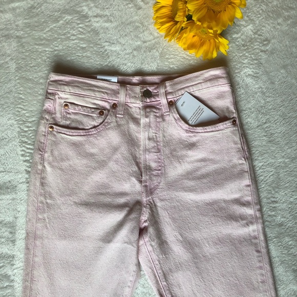 Levi’s 501 Stretch Skinny Pink Jeans - Picture 3 of 8